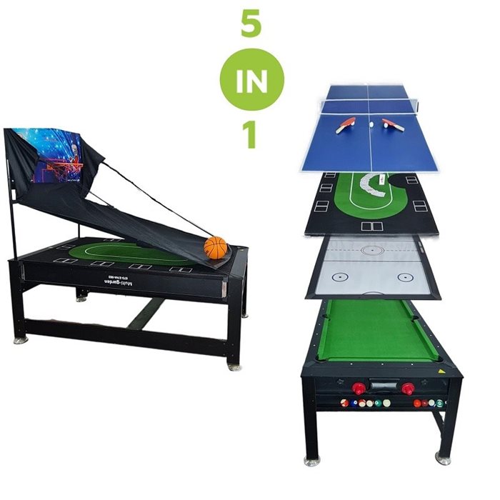 שולחן משולב 5 משחקים בתוך שולחן אחד 486888 (5 ב 1) בגודל 7 פיט מבית CITYSPORT