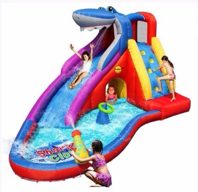 מתקן מים מתנפח 9417 הכולל תותח מים בעיצוב כריש מבית HAPPY HOP