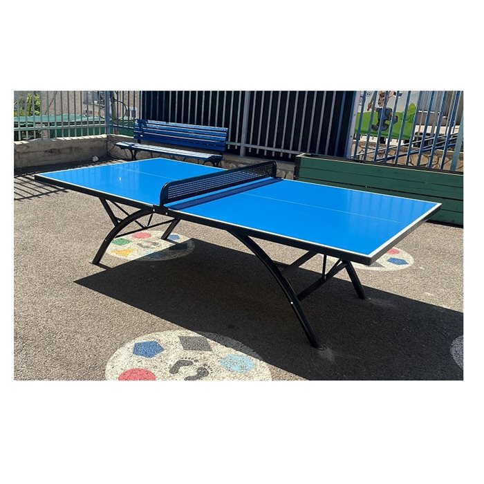 שולחן טניס חוץ קבוע 100886 עם פלטת אלומיניום תעופתי בלתי שבירה ומשקל 100 ק"ג מבית CITYSPORT אחריות 10 שנים לפלטה על שבר