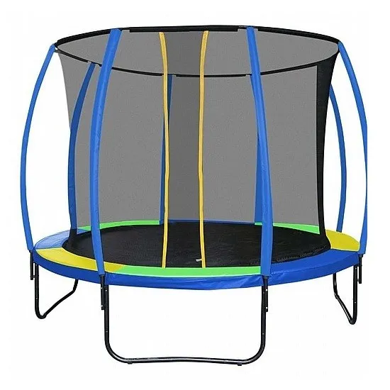 טרמפולינה לחצר עם רשת פנימית חישוק עליון 242488 בגודל 3.05 מטר (10 פיט) עם סולם FUN FAMILY