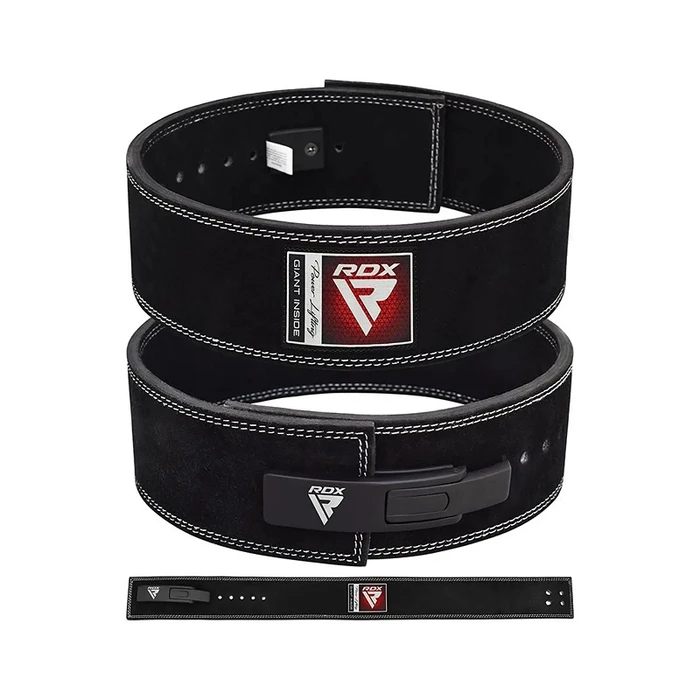 חגורת כושר מעור מקצועית-הרמת כוח 250788 RDX 4 INCH Powerlifting Leather Gym Belt