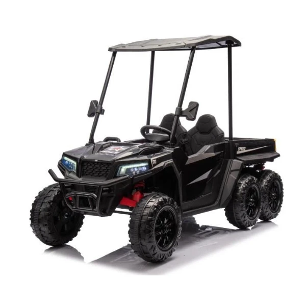 ריקשה ממונעת עם 6 גלגלי גומי 250910 בעוצמה 24V כולל נגרר וגגון נשלף