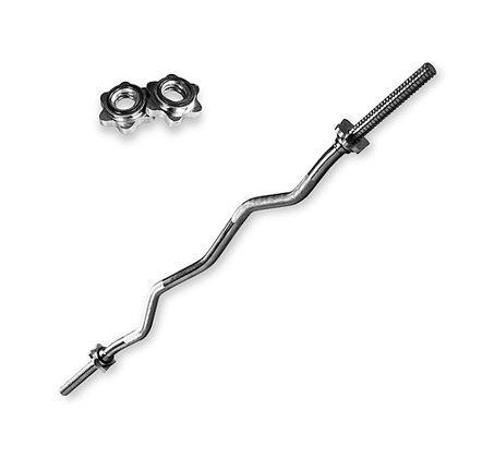 מוט ברזל W כולל 2 פרפרים להברגה באורך 120 ס"מ וקוטר 30 מ"מ מבית CITYSPORT GYM