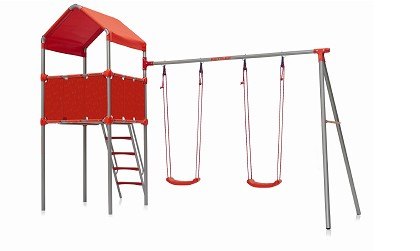 מעמד עם 2 נדנדות בודדות ומגדל בצורת בית תוצרת KETTLER גרמניה!