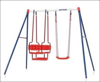 נדנדת חצר עם גונדולה תוצרת Kettler גרמניה בצבעים חדשים