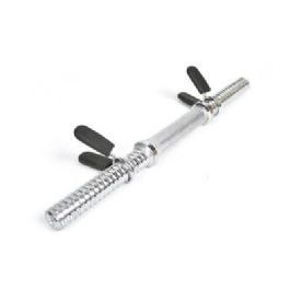 מוט משקולות קצר 994001 בציפוי כרום 35 ס"מ עם זוג קפיצים לנעילה