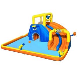 מתקן מים מתנפח 53377 הכולל קיר טיפוס/בריכה/מנהרה/2 תותח מים BESTWAY