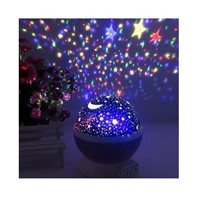 מנורת לילה מקרינה כוכבים וירח באפקטים שונים 902016 מבית CITYSPORT