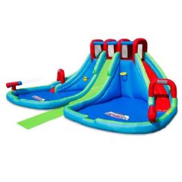 פארק מים ענק מגה מירוצים עם 3 מגלשות 9283B מבית HAPPY HOP