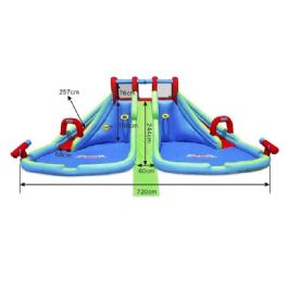 פארק מים ענק מגה מירוצים עם 3 מגלשות 9283B מבית HAPPY HOP