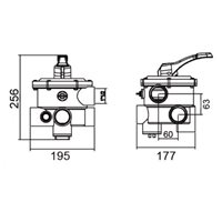 ברז רב דרך צידי 1.5 EMAUX MPV01 אמוקס