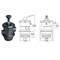 ברז רב דרך עליון 1.5 EMAUX MPV01 אמוקס