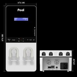 בקר משולב כלור ופי הייץ' אוטומטי 389207 JUSTDOSING פול טק