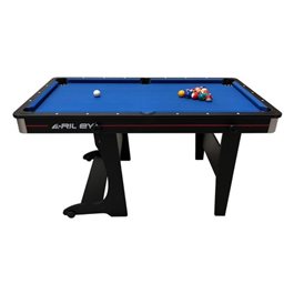 שולחן ביליארד 3 משחקים באחד 100144 מתקפל בגודל 5 פיט, כולל שולחן טניס Riley ריילי ופלטת שולחן אוכל