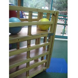 עגלת כדורים עץ מוארכת 3 קומות 100203 מבית CITYSPORT