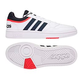 נעלי אופנה/סניקרס לגברים 100979 ADIDAS SCARPE HOOPS 3.0 בצבע לבן/כחול