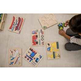 סט פאזל מגנטי ציפורים 101110 משחק עץ חינוכי לילדים - מונטסורי