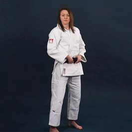 חליפת ג'ודו דקה לבוגרים 101341 SUPERSTAR 750 JUDOGI בצבע לבן