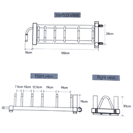 סטנד רצפתי 101585 לאחסון צלחות משקל