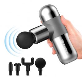 מיני אקדח עיסוי קרבון 101613 עם 4 ראשים ונרתיק נשיאה מבית CITYSPORT