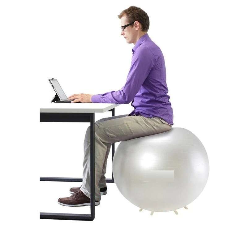 כדור פיזיו/כסא לבן 101899 בקוטר 65 ס"מ Gymnic Sit' N' Gym Perla