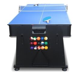 שולחן משולב הוקי ביליארד 101932 בגודל 6 פיט 4 ב-1 עם משטח אלומיניום מבית CITYSPORT