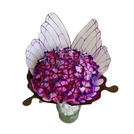 זר פרפרים עם אורות לד 242348 עבודת יד מבית CITYSPORT