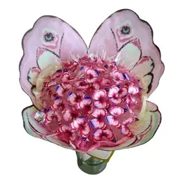 זר פרפרים עם אורות לד 242416 עבודת יד מבית CITYSPORT