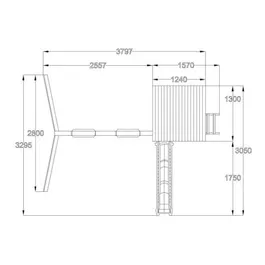 בית עץ לילדים גבוה 242483 מבית CITYSPORT תוצרת ספרד