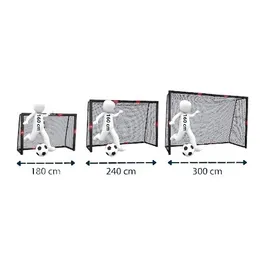 שער כדורגל ברזל 242512 עם ריפוד קורות ומשקוף בגודל 240/160 ס"מ מבית CITYSPORT