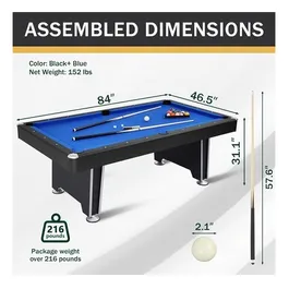 שולחן סנוקר יוקרתי וייחודי 250147 בגודל 7 פיט מבית CITYSPORT