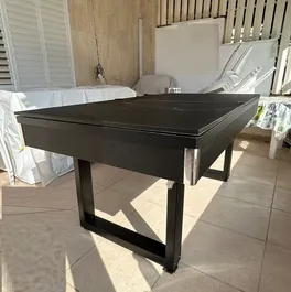 שולחן ביליארד משולב 250181 בגודל 6 פיט מקצועי בצבע שחור