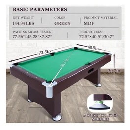 שולחן סנוקר ביתי 250502 בגודל 6 פיט דגם "יהלום"