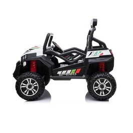 ג'יפ ממונע 24V לילדים 250618 עם 2 מושבים וגלגלי גומי, צבע לבן