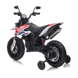 אופנוע ממונע לילדים 250855 עם גלגלי עזר, בעוצמה 12V דגם אפריליה