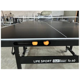 שולחן טניס חוץ מתקפל 250974 פרמיום CITYSPORT BLACK פלטת אלומיניום תעופתי בלתי שבירה 3 שנות אחריות כולל מיקום בפלטה לאכסון מחבטים וכדורים