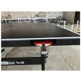 שולחן טניס חוץ מתקפל 250974 פרמיום CITYSPORT BLACK פלטת אלומיניום תעופתי בלתי שבירה 3 שנות אחריות כולל מיקום בפלטה לאכסון מחבטים וכדורים