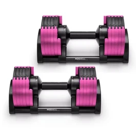 משקולת אוניברסלית 251036 מתכווננות עד 20 ק"ג (מקורי) NÜOBELL® PRINCESS PINK BLACK