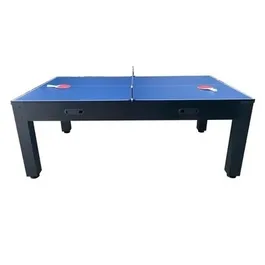 שולחן משולב 4 מצבים סנוקר הוקי אויר טניס שולחן ופינת אוכל 251399 בגודל 7 פיט מבית CITYSPORT