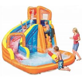 מתקן מים מתנפח 53301 מגלשת טורבו הכולל מגלשה+קיר טיפוס+תותח מים Bestway H2OGo