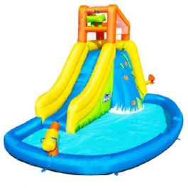 מתנפח מים הר מגה 53345 הכולל מגלשה/קיר טיפוס/תותח מים BESTWAY