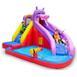 מתקן מים מתנפח 63100 הכולל קיר טיפוס/מגלשה/בריכת שכשוכית/תותח מים JUMPER