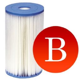 פילטר B באורך 25 ס"מ, קוטר 14.5 ס"מ, חור פנימי 4.3 ס"מ למשאבת הבריכה INTEX 59905