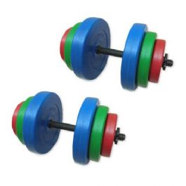 סט משקולות 670191 עם ציפוי ABS משקלים לבחירה 10 ק"ג עד 50 ק"ג