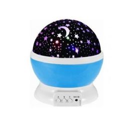 מנורת לילה מקרינה כוכבים וירח באפקטים שונים 902016 מבית CITYSPORT