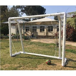 שער כדורגל PVC GU צינור 90 מ"מ עובי דופן 4.3 בגודל 2.40/1.70 מטר, עומק 1 מטר כולל רשת 509028 מבית CITYSPORT