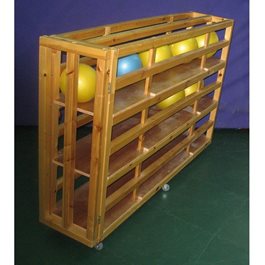 עגלת כדורים עץ מוארכת 3 קומות 100203 מבית CITYSPORT