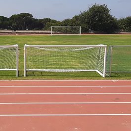 שער כדורגל אלומיניום נייד מקצועי בגודל 7.32/2.44 מטר 100986 תוצרת איטליה  מבית CITYSPORT