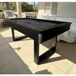 שולחן ביליארד משולב 250181 בגודל 6 פיט מקצועי בצבע שחור
