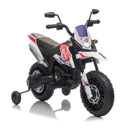 אופנוע ממונע לילדים 250855 עם גלגלי עזר, בעוצמה 12V דגם אפריליה